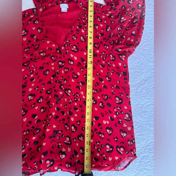 Chico’s Tie Neck heart pattern blouse. US size 12/14 in great condition. - Picture 10 of 12